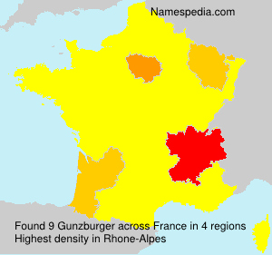 Surname Gunzburger in France