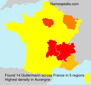 Surname Guttermann in France Surname Guttermann in France