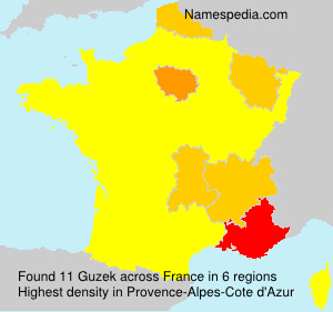 Surname Guzek in France Surname Guzek in France