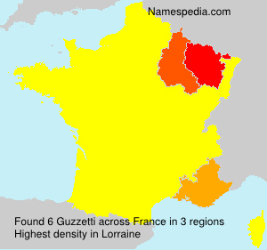 Surname Guzzetti in France Surname Guzzetti in France