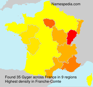 Surname Gyger in France Surname Gyger in France
