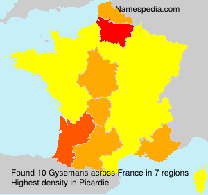 Surname Gysemans in France Surname Gysemans in France
