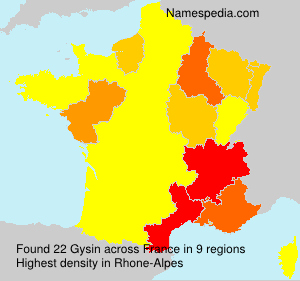 Surname Gysin in France Surname Gysin in France
