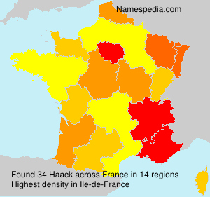 Surname Haack in France Surname Haack in France