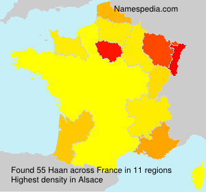 Surname Haan in France Surname Haan in France