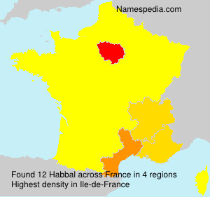 Surname Habbal in France Surname Habbal in France