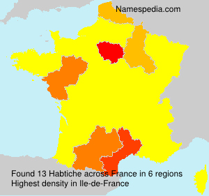 Surname Habtiche in France Surname Habtiche in France