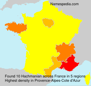 Surname Hachmanian in France Surname Hachmanian in France