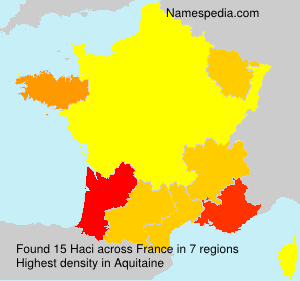 Surname Haci in France Surname Haci in France