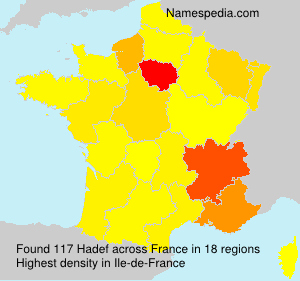 Surname Hadef in France Surname Hadef in France