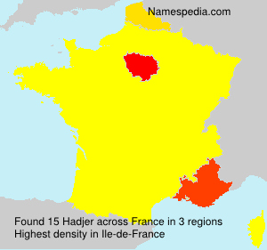 Surname Hadjer in France Surname Hadjer in France