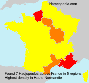 Surname Hadjopoulos in France Surname Hadjopoulos in France