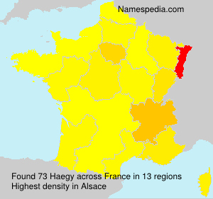 Surname Haegy in France Surname Haegy in France