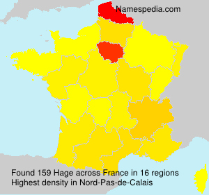 Surname Hage in France Surname Hage in France