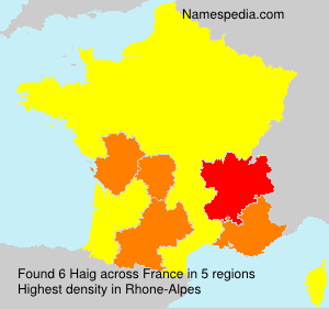 Surname Haig in France Surname Haig in France