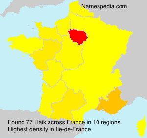 Surname Haik in France Surname Haik in France