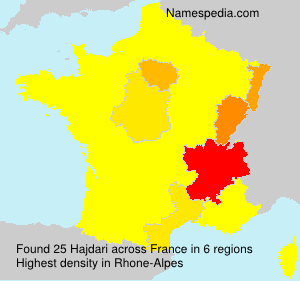Surname Hajdari in France Surname Hajdari in France