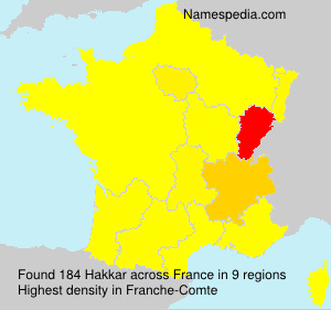 Surname Hakkar in France Surname Hakkar in France