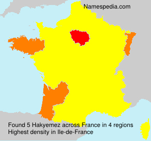 Surname Hakyemez in France Surname Hakyemez in France