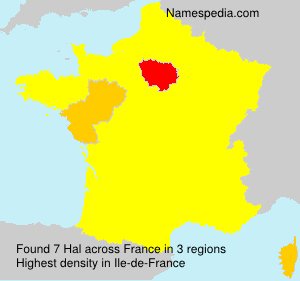 Surname Hal in France Surname Hal in France