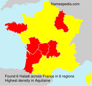 Surname Haladi in France Surname Haladi in France