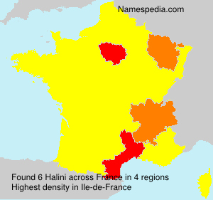 Surname Halini in France Surname Halini in France