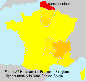Surname Halut in France Surname Halut in France
