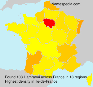 Surname Hamraoui in France Surname Hamraoui in France