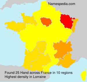 Surname Hand in France Surname Hand in France