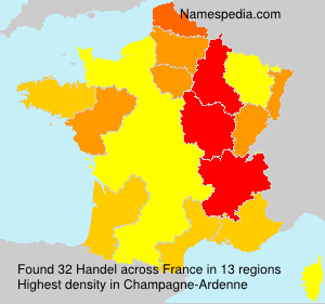 Surname Handel in France Surname Handel in France