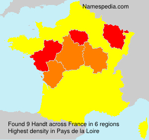 Surname Handt in France Surname Handt in France