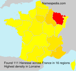Surname Hanesse in France Surname Hanesse in France