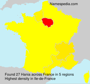 Surname Hania in France