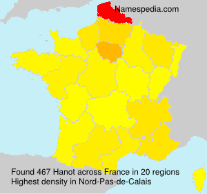 Surname Hanot in France Surname Hanot in France