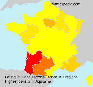 Surname Hanou in France Surname Hanou in France