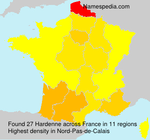 Surname Hardenne in France Surname Hardenne in France