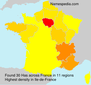 Surname Has in France Surname Has in France