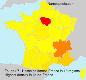Surname Hassaine in France Surname Hassaine in France