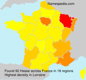 Surname Hasse in France Surname Hasse in France