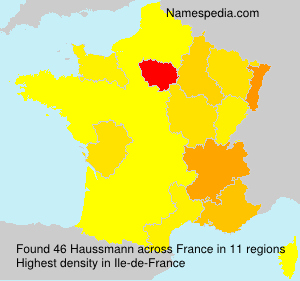 Surname Haussmann in France Surname Haussmann in France