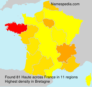 Surname Haute in France Surname Haute in France
