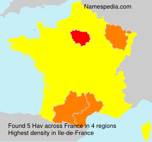 Surname Hav in France Surname Hav in France
