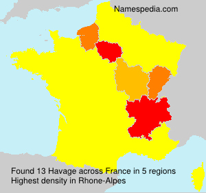 Surname Havage in France Surname Havage in France
