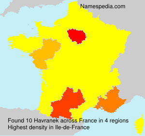 Surname Havranek in France Surname Havranek in France