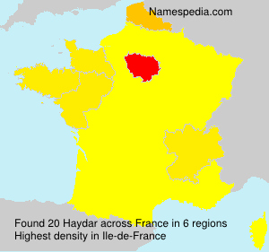 Surname Haydar in France Surname Haydar in France