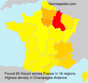 Surname Hazart in France Surname Hazart in France