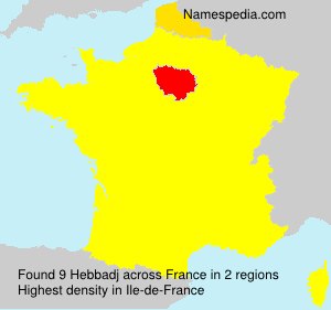 Surname Hebbadj in France Surname Hebbadj in France