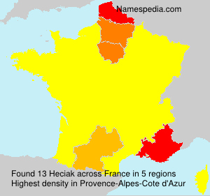 Surname Heciak in France Surname Heciak in France