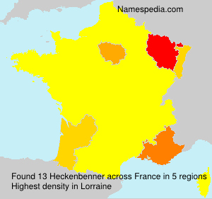 Surname Heckenbenner in France Surname Heckenbenner in France