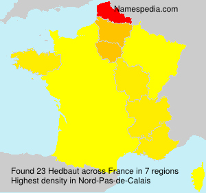 Surname Hedbaut in France Surname Hedbaut in France